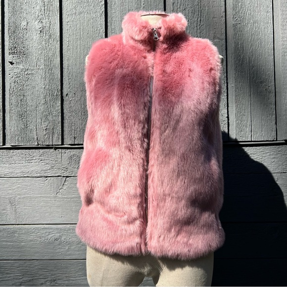 J.Crew Faux Fur Vest, Dusty Rose, NWOT - Picture 7 of 15